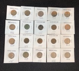 SET OF (20)UNITED STATES COINS - SHOWING INDIANS