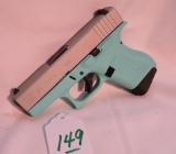 Glock 43 9mm Robin Egg Blue