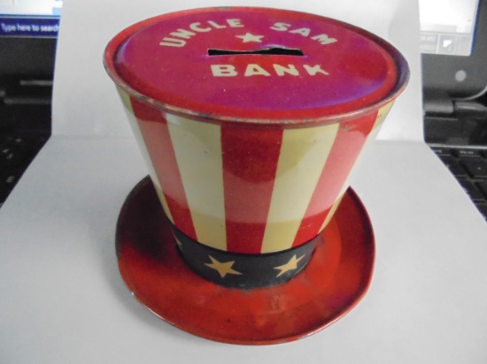 OLD CHEIN "UNCLE SAM COIN BANK" TOP HAT STYLE- ODD