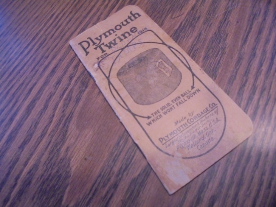 1914 PLYMOUTH TWINE ADVERTISING POCKET NOTE BOOK-NICE