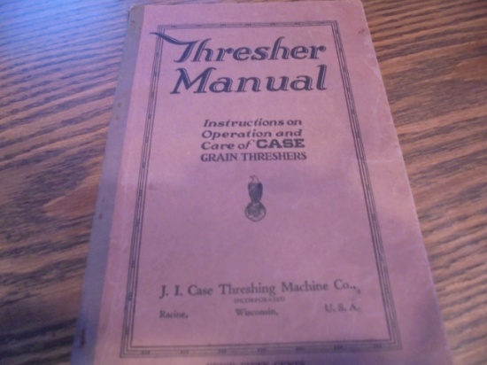 1927 "CASE THRESHING MANUAL" BOOKLET