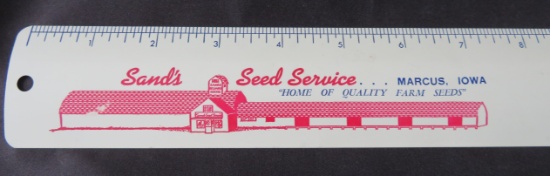 SAND'S SEED SERVICE - MARCUS IOWA - ADVERTISING RULER