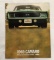 1969 CHEVROLET CAMARO SALES BROCHURE