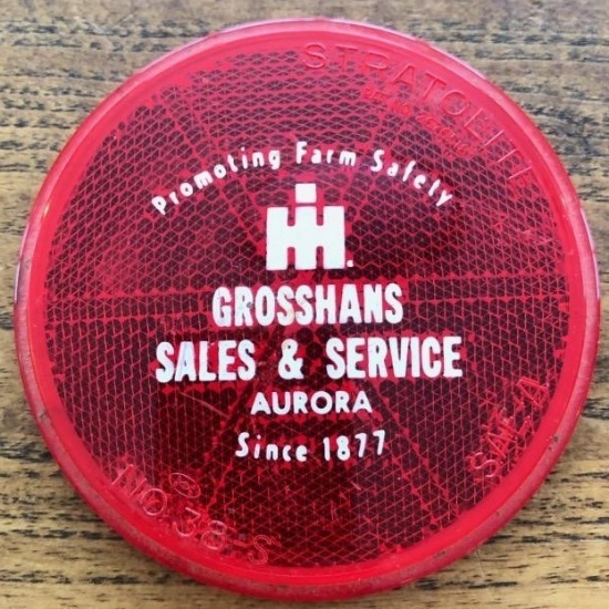 GROSSHANS INTERNATIONAL HARVESTER SALES & SERVICE ADVERTISING REFLECTOR