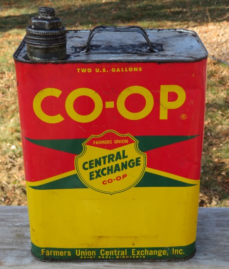 FARMERS UNION CO-OP CENTRAL EXCHANGE - 2 GALLON ADVERTISING TIN