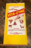 VITA-ZYME - NEW OLD STOCK ADVERTISING FEED SACK - SIOUX CITY, IOWA