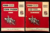 FORD TWO ROW MOUNTED CORN PICKER CORN HARVESTER OWNER'S MANUALS