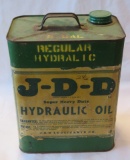 J-D-D HYDRAULIC OIL - ADVERTISING TIN