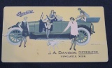 EARLY OVERLAND CAR - ADVERTISING CARD - 