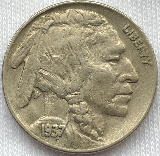 1937-D THREE LEGGED BUFFALO NICKEL - XF DETAILS