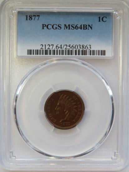 1877 INDIAN HEAD CENT - PCGS MS64BN