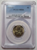 1950-D JEFFERSON NICKEL - PCGS MS66