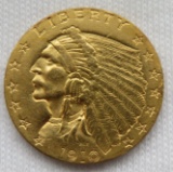 1910 $2.5 INDIAN HEAD GOLD QUARTER EAGLE