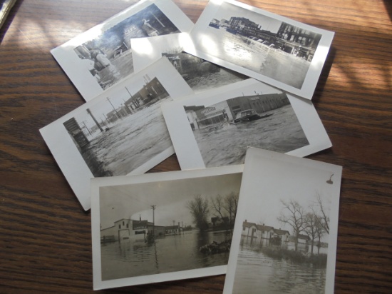 SEVEN REAL PHOTO POST CARDS OF NORFOLK NEBRASKA FLOOD-EARLY AND CLEAN