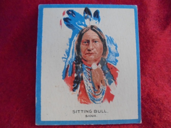 OLD "TEEPEE GUM" INDIAN TRADING CARD "SITTING BULL"-QUITE GOOD