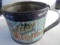 1912 MARKED FORBES COFFEE 3 OZ SAMPLE ADVERTISING TIN CUP-STUNNING ADVERTISING