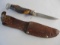 OLD HUNTING KNIFE--7 1/2 INCHES OVERALL 