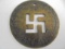 OLD BRASS METAL WITH SWASTIKA CUTOUT AND 