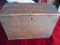 1843 DATED PINE BOX WITH JOINTED CONSTRUCTION AND WHAT LOOKS LIKE ORIGINAL FINISH-STUNNING