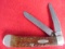 OLD CASE 2 BLADE POCKET KNIFE-LARGE SIZE-NICE USED CONDITION