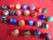 OLD GROUP OF 24 MIXED MARBLES-MANY DIFFERENT-SOME NICKS