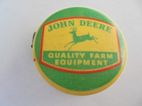 OLD "JOHN DEERE" ADVERTISING POCKET TAPE MEASURE-NICE WITH 4 LEG DEER LOGO