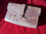 OLD WORLD WAR ONE LEATHER BELT SHELL BOX-JEWEL 1918 STAMP