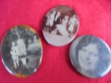 3 OLD POCKET MIRRORS WITH 