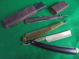 3 OLD STRAIGHT RAZORS FOR PARTS-SEE PHOTO