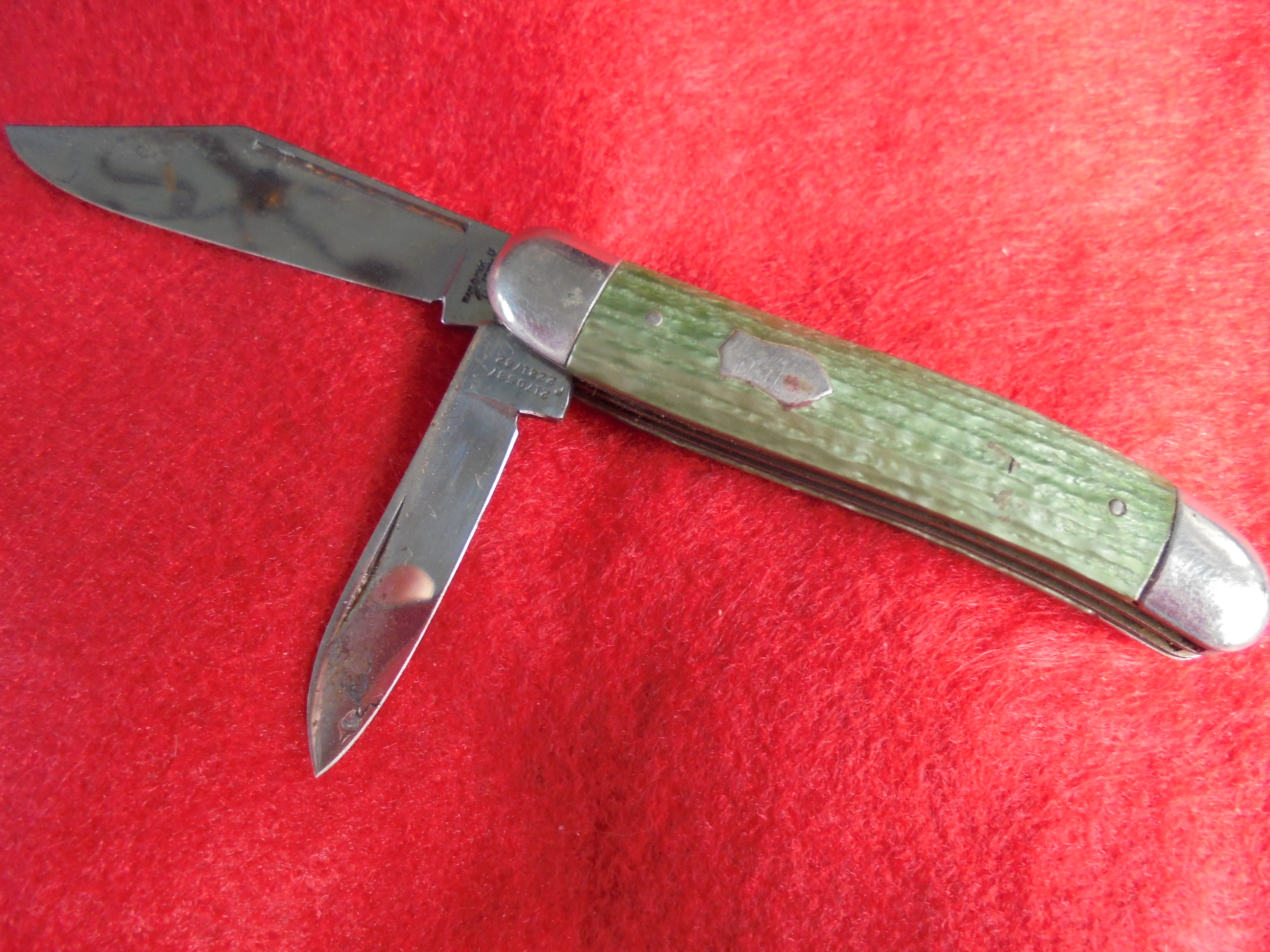 Vintage Hammer Brand Two Blade Pocket Knife Folding Black Silver