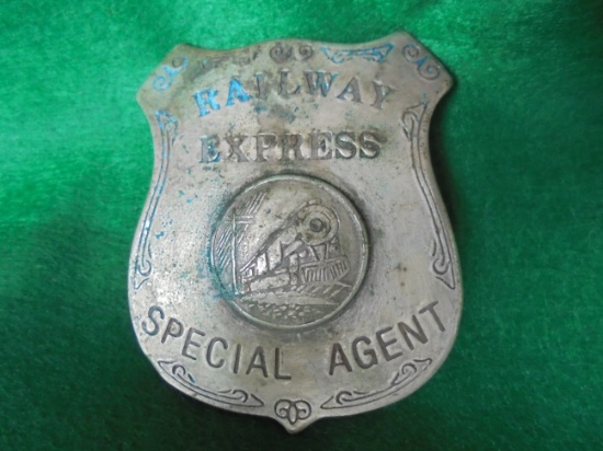 OLD "RAILWAY EXPRESS SPECIAL AGENT" BADGE