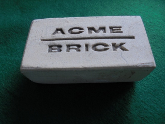 OLD ADVERTISING "ACME BRICK" PAPER WEIGHT