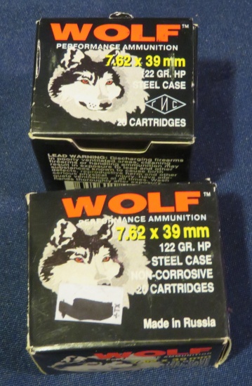 (2) Wolf 7.62x39mm 122gr HP