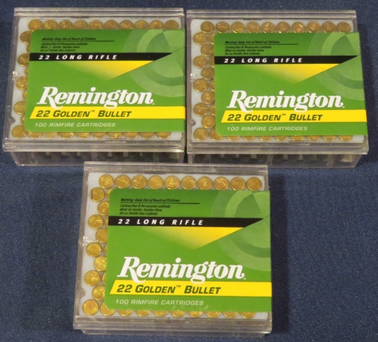 (3) Remington Golden Bullet 22LR Round Nose
