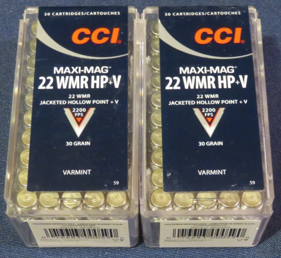 (2) CCI Maxi-Mag 22 WMR HP+V