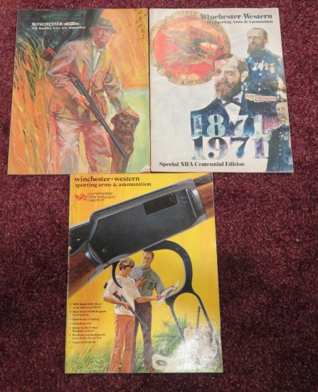 Lot of (3) Winchester-Western Catalogs 1970-72