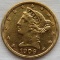 1906-D $5 LIBERTY GOLD HALF EAGLE