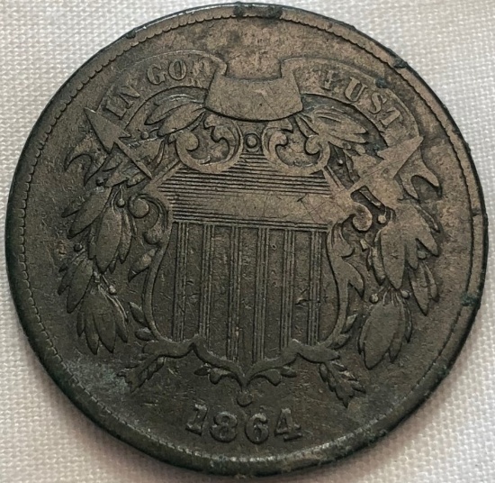 1864 UNITED STATES TWO CENT PIECE