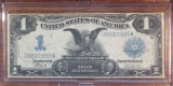 SERIES OF 1899 UNITED STATES $1 BLACK EAGLE SILVER CERTIFICATE - IN WOODEN DISPLAY BOX