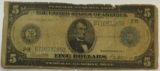 1914 SERIES $5 NEW YORK FEDERAL RESERVE NOTE