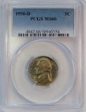 1950-D JEFFERSON NICKEL - PCGS MS66