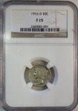 1916-D MERCURY DIME - F15 BY NGC