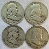 (4) FRANKLIN HALF DOLLARS