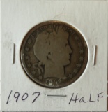 1907 UNITED STATES BARBER HALF DOLLAR