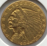 1909 $2.5 INDIAN HEAD QUARTER EAGLE
