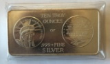 SOUTHEAST REFINING - TEN TROY OUNCES OF .999+ FINE SILVER