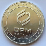 OPM METALS - ONE TROY OUNCE - SILVER ROUND