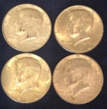 (4) 1964 KENNEDY SILVER HALF DOLLARS