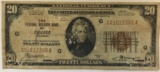 1929 $20 FEDERAL RESERVE BANK OF CHICAGO - NATIONAL CURRENCY NOTE