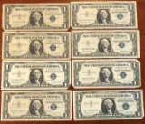 (8) UNIITED STATES $1.00 SILVER CERTIFICATES